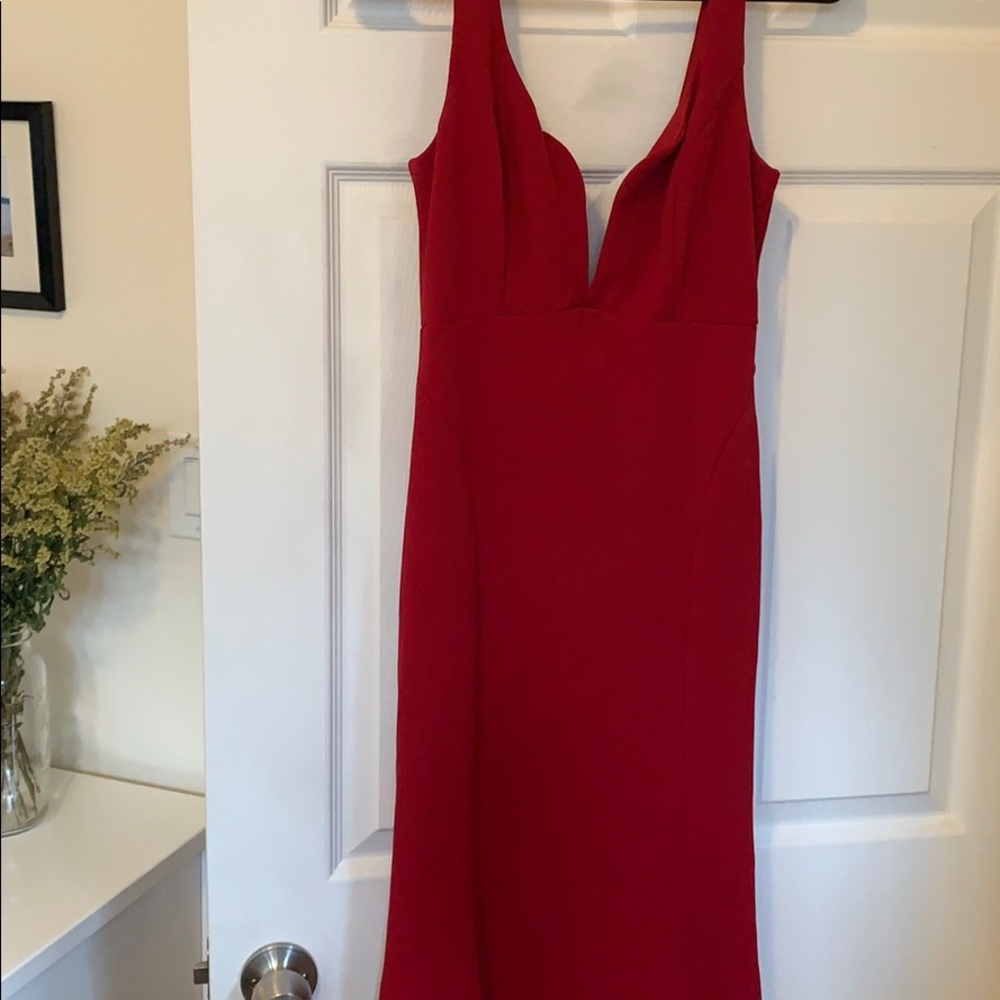 Lady in Red Formal Gown